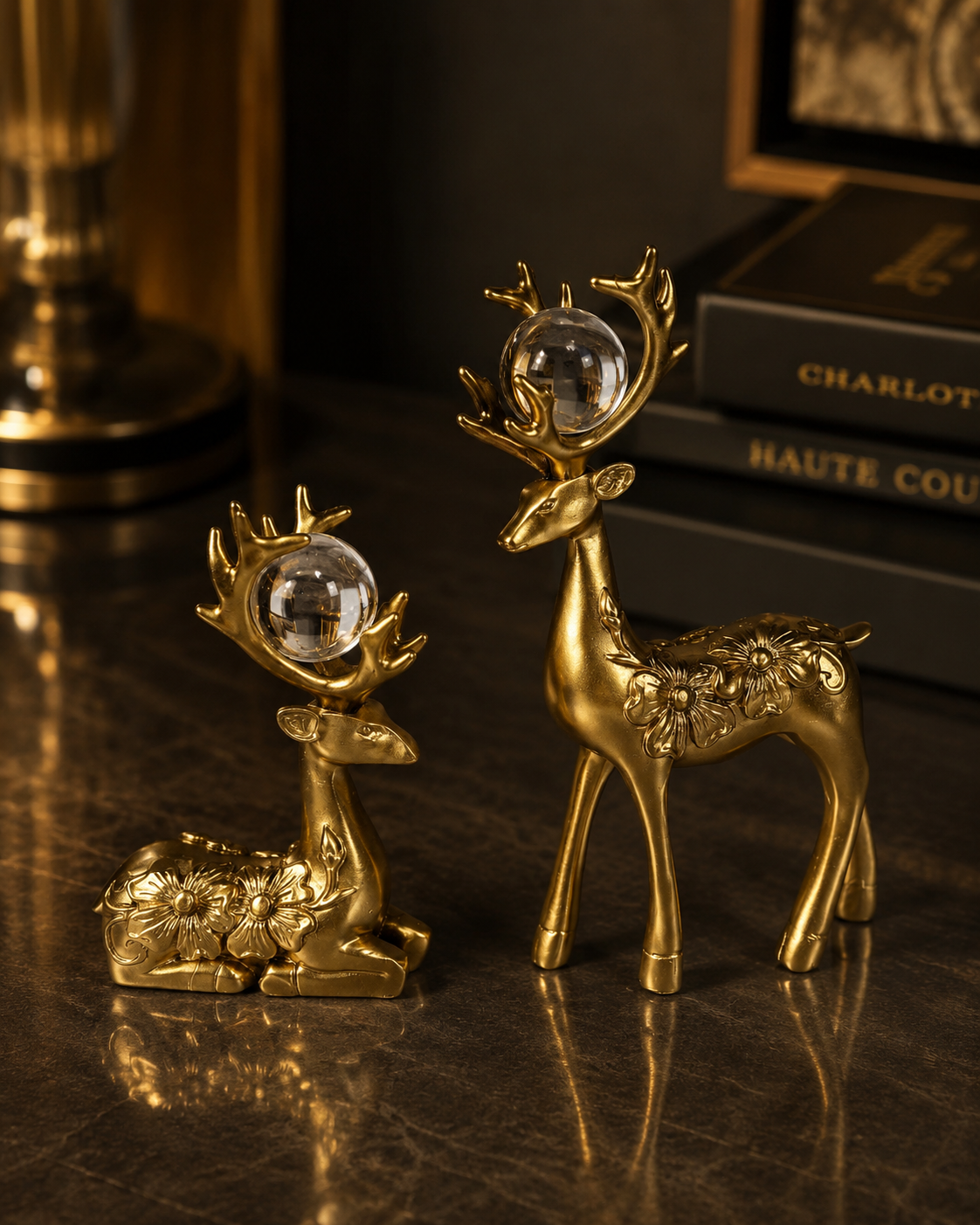 Golden Deer Crystal Set