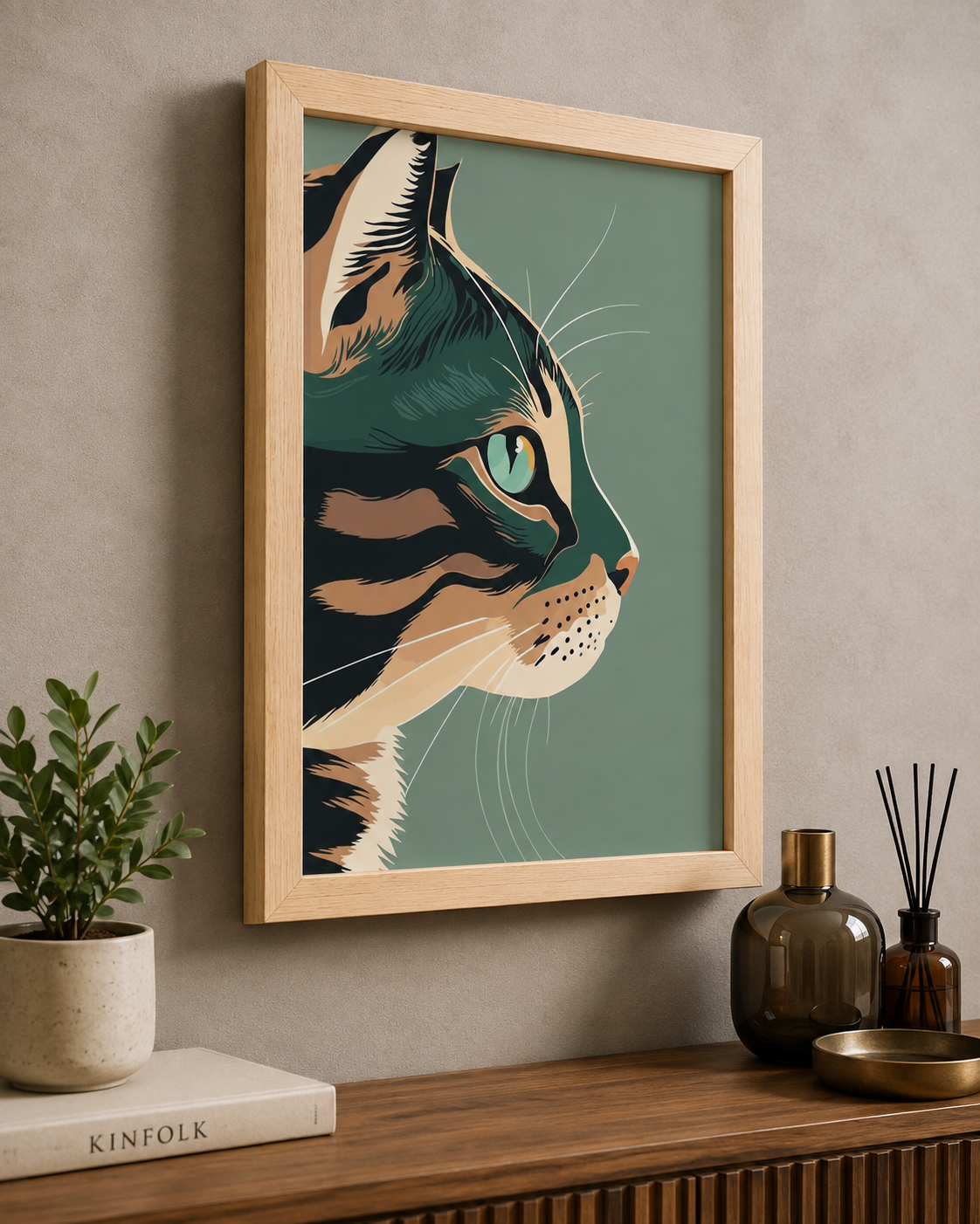 Cat In Sage